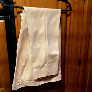 Talbots straight legged pale peach colored pants.